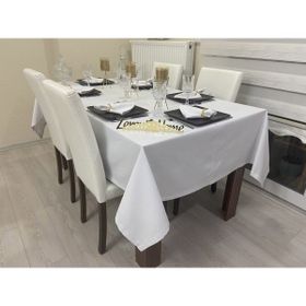Zeren Home Sıvı Geçirmez Dertsiz Beyaz 170x400 cm Masa Örtüsü