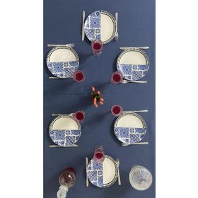 Zeren Home Sıvı Geçirmez Dertsiz İndigo Mavi 150x220 cm Masa Örtüsü