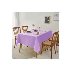 Zeren Home Sıvı Geçirmez Dertsiz Keten Lila 140x220 cm Masa Örtüsü