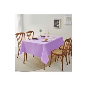 Zeren Home Sıvı Geçirmez Dertsiz Keten Lila 140x220 cm Masa Örtüsü