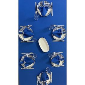Zeren Home Sıvı Geçirmez Dertsiz Saks Mavi 140 x 170 cm Masa Örtüsü
