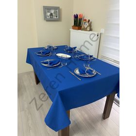 Zeren Home Sıvı Geçirmez Dertsiz Saks Mavi 140 x 170 cm Masa Örtüsü