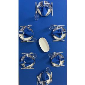 Zeren Home Sıvı Geçirmez Dertsiz Saks Mavi 140 x 170 cm Masa Örtüsü