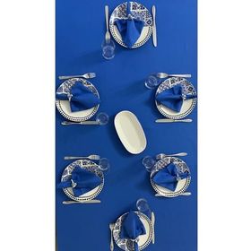 Zeren Home Sıvı Geçirmez Dertsiz Saks Mavi 140 x 170 cm Masa Örtüsü