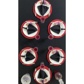 Zeren Home Sıvı Geçirmez Dertsiz Siyah 13 Parça 140 x 200 cm Masa Örtüsü