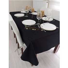 Zeren Home Sıvı Geçirmez Dertsiz Siyah 140x220 cm Masa Örtüsü