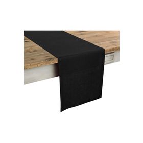 Zeren Home Siyah Renk Dertsiz Dikdörtgen 40x150 cm Runner