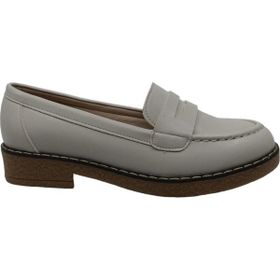 Zerhan 2404 Krem Kadın Loafer Ayakkabı