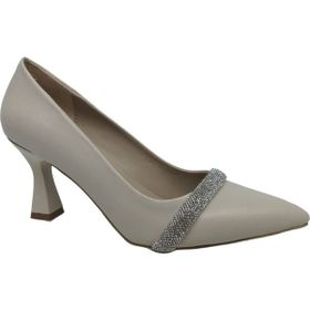 Zerhan C408 Ten Taşlı Kadeh Topuk Kadın Stiletto Ayakkabı