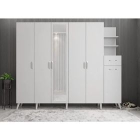 Zerka Concept Açelya Beyaz 240 cm M7 Portmanto