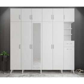 Zerka Concept Açelya Beyaz 240 cm M9 Portmanto