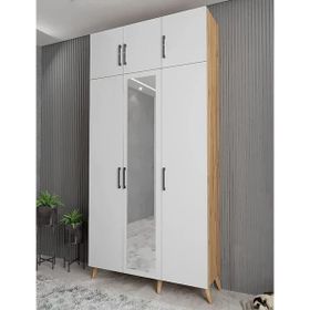 Zerka Concept Açelya Çam Beyaz 120 cm M5 Portmanto