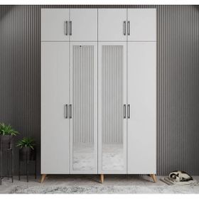 Zerka Concept Açelya Çam Beyaz 180 cm M8 Portmanto