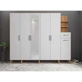Zerka Concept Açelya Çam Beyaz 270 cm M7 Portmanto