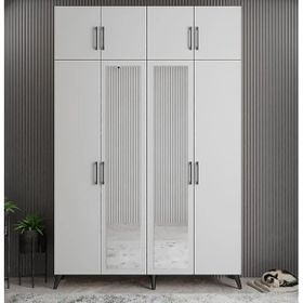Zerka Concept Açelya Füme Beyaz 140 cm M8 Portmanto
