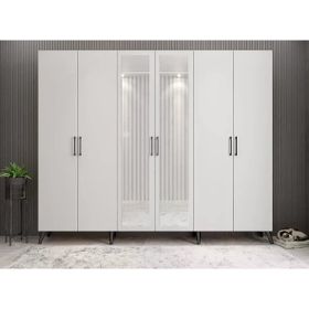 Zerka Concept Açelya Füme Beyaz 208 cm M6 Portmanto