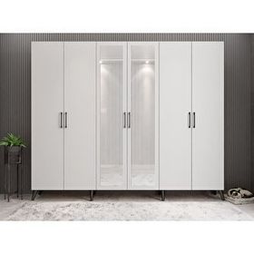 Zerka Concept Açelya Füme Beyaz 240 cm M6 Portmanto