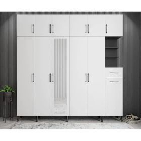 Zerka Concept Açelya Füme Beyaz M9 208 cm Portmanto