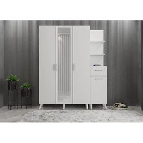 Zerka Concept Açelya M3 Beyaz 180 cm Portmanto