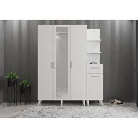 Zerka Concept Açelya M3 Beyaz 180 cm Portmanto