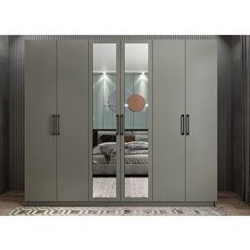 Zerka Concept Alessi 6 Kapaklı Füme Gardrop