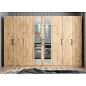 Zerka Concept Başak 8 Kapaklı Çam Dolap Gardırop