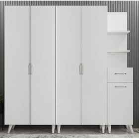 Zerka Concept Begonya Beyaz 225 cm Portmanto
