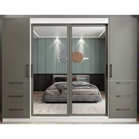 Zerka Concept Bella Sürgü Kapaklı Bf Dolap Gardırop