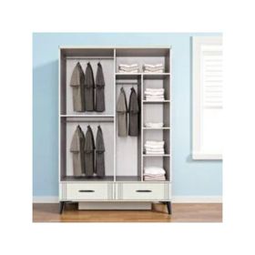 Zerka Concept Bevel 4 Kapaklı Gizli Çekmeceli Çam 160 cm Gardrop