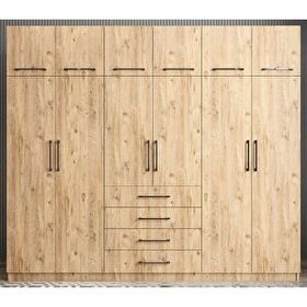 Zerka Concept Biray 12 Kapaklı Çam 208 cm Gardrop