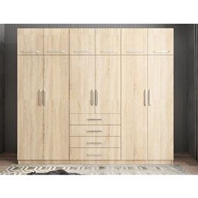 Zerka Concept Biray 12 Kapaklı Meşe 208 cm Gardrop