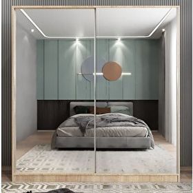 Zerka Concept Bodrum Sürgü Kapaklı Meşe 180 cm Gardrop