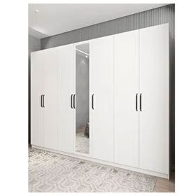 Zerka Concept Çağın 7 Kapaklı Beyaz Dolap Gardırop