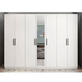 Zerka Concept Çağın 7 Kapaklı Beyaz Dolap Gardırop