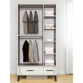 Zerka Concept Çisil 3 Kapaklı Çekmeceli MDF Membran Beyaz Gardrop