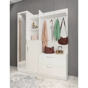 Zerka Concept Çizgi Beyaz 180 cm Portmanto