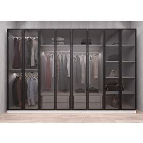 Zerka Concept Dante Reflekte Cam 8 Kapaklı Beyaz 320 cm Gardrop