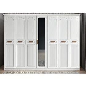 Zerka Concept Etro Membran 7 Kapaklı Beyaz 280 cm Gardrop