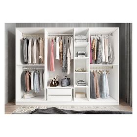 Zerka Concept Harika 7 Kapaklı Beyaz Dolap Gardırop