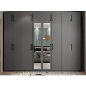 Zerka Concept Hugo 8 Kapaklı Füme Dolap Gardırop