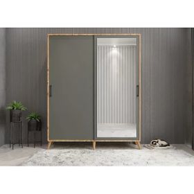 Zerka Concept İmaj Sürgülü Çam Füme 120 cm Portmanto