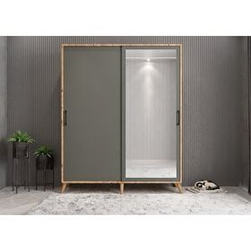 Zerka Concept İmaj Sürgülü Çam Füme 160 cm Portmanto