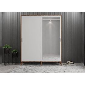Zerka Concept İmaj Sürgülü Ceviz Beyaz 120 cm Portmanto