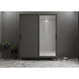 Zerka Concept İmaj Sürgülü Füme 140 cm Portmanto