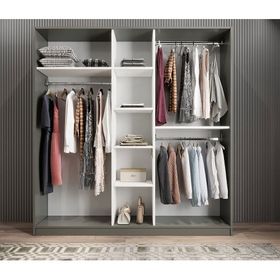 Zerka Concept Kristal 5 Kapaklı Fb Dolap Gardırop