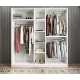Zerka Concept Kristal 5 Kapaklı Mb Dolap Gardırop