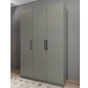 Zerka Concept Moma 3 Kapaklı Çekmeceli Füme Gardırop Dolap