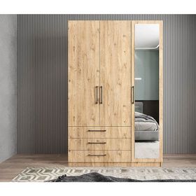 Zerka Concept Parma 3 Kapaklı Dolap Çam Gardırop