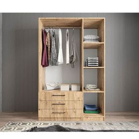 Zerka Concept Parma 3 Kapaklı Dolap Çam Gardırop