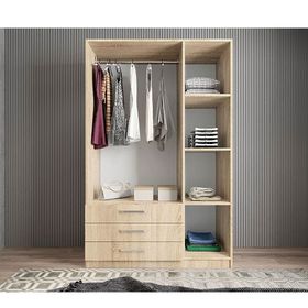 Zerka Concept Parma 3 Kapaklı Meşe Gardırop Dolap